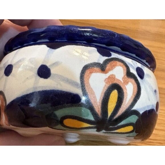 Talavera Mexico Pottery Trinket Candy Jewelry Box - Picture 8 of 8